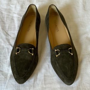 Talbots suede pointed toe loafer